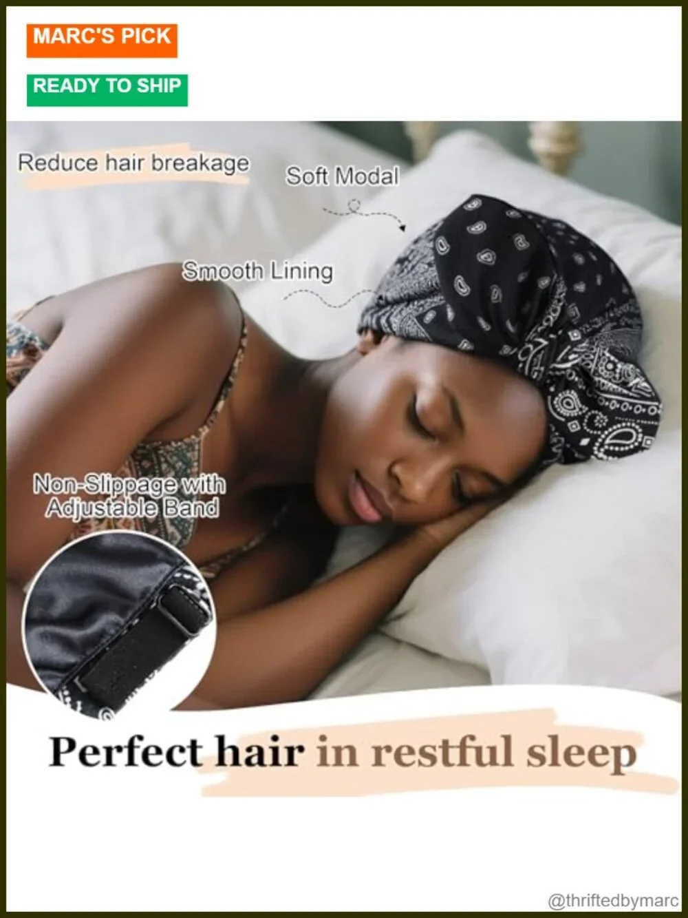Satin Lined Beanie Women Chemo Headwear Silky Cap Sleeping Hat